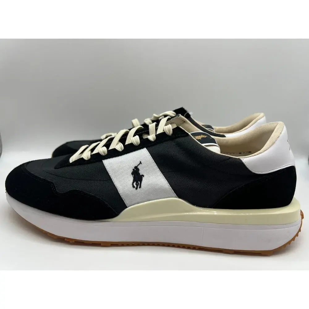 Polo Ralph Lauren Train 89 Black/White Sneakers Men's Size 14 NEW